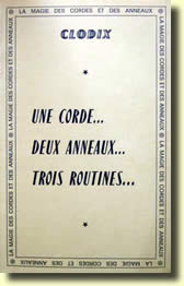 Une Corde, Deux Anneaux, Trois Routines de CLODIX