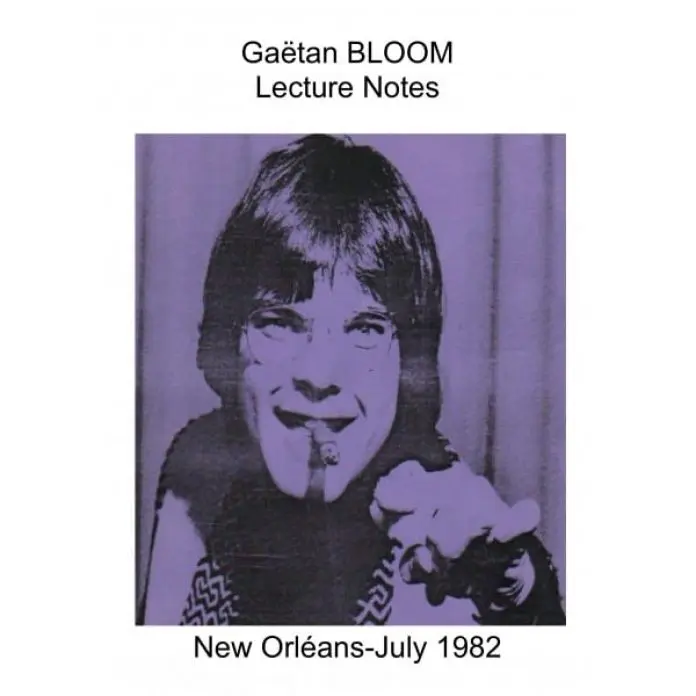 Notes de Conférences 1982 de Gaëtan BLOOM