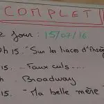 écriteau théatre complet