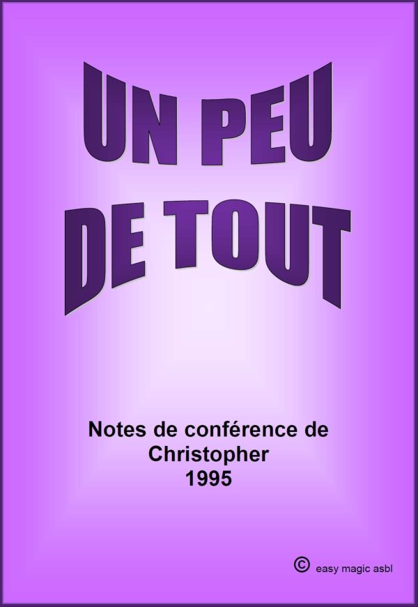 Note de Conférences de Christopher 1995