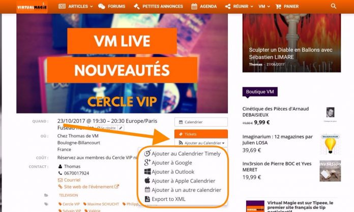VM calendrier agenda