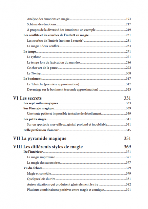 L'Arc-en-Ciel Magique de Juan TAMARIZ - table des matières 3