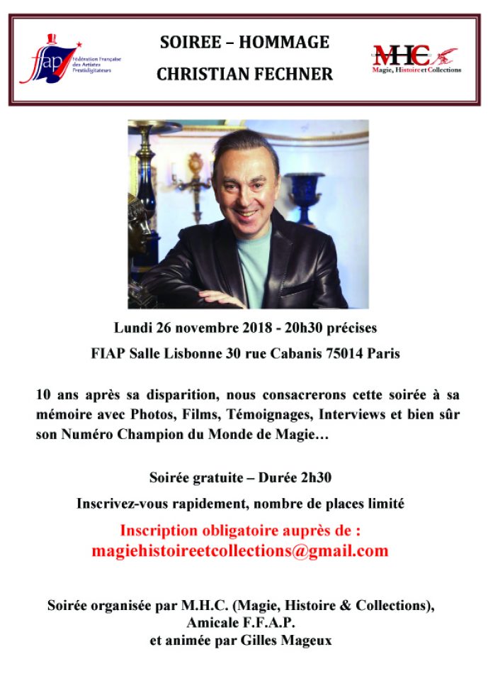 Soirée-Hommage à Christian FECHNER Soirée-Hommage à Christian FECHNER