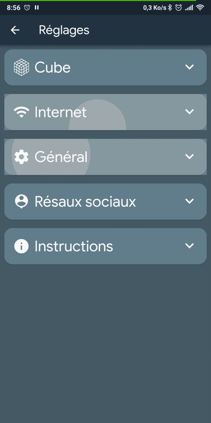 Captures d'écran sur Android de Rubiked de Vincent TARRIT