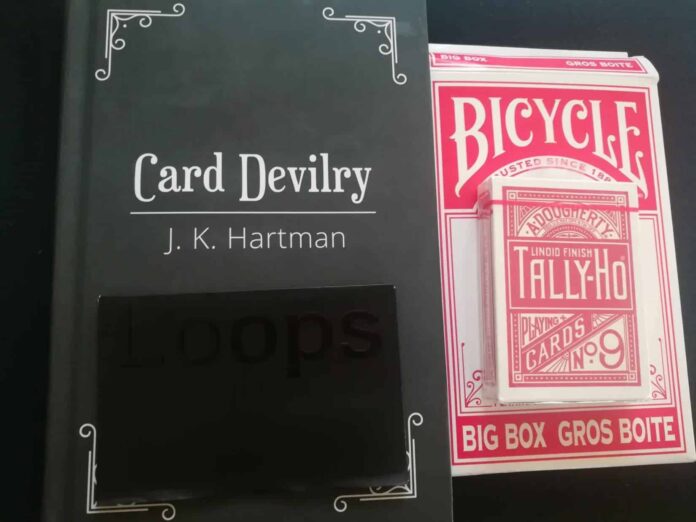 J. K. HARTMAN « Card Devilry », un jeu de cartes Tally-ho classique, un gros jeu de cartes pour la scène