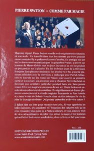 4e de couverture de Comme par Magie de Pierre Switon