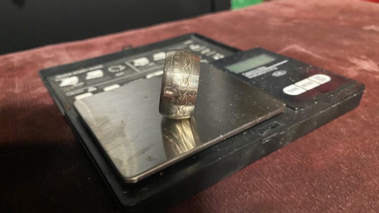 Pièce Morgan Dollar 1921 En Argent faite En Bague Thomas Rembault (7)