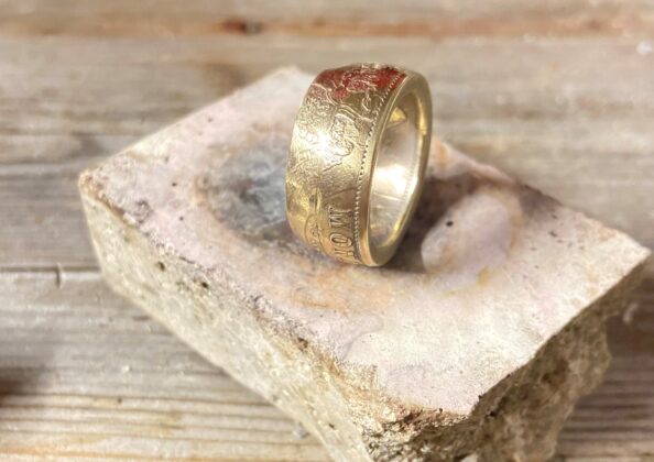 Pièce Morgan Dollar 1921 En Argent faite En Bague Thomas Rembault (3)