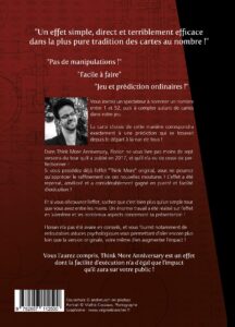 Think More Anniversary de Florian CHAPRON 4e de couverture