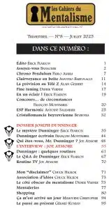 les cahiers du mentalisme bon plan vm