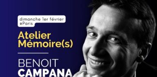 atelier mémoire(s) de benoit campana @paris dimanche 1er février