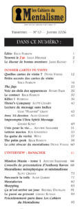 Cahiers du Mentalisme 10 | bon plan vm sommaire