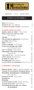 Cahiers du Mentalisme 10 | bon plan vm sommaire